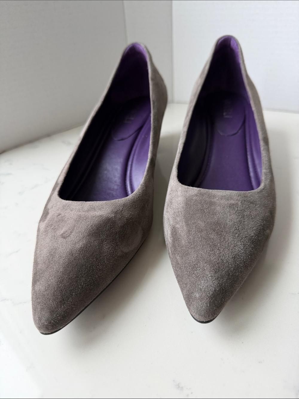 Vaneli Women's Gray Suede Pointed-Toe Low Heel Pumps size 10 NWOT - Picture 2 of 7